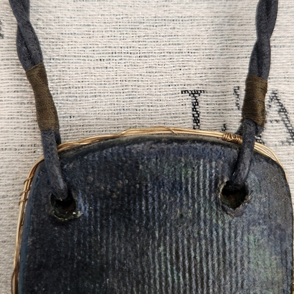 Vintage handmade pottery necklace - Picture 5 of 8